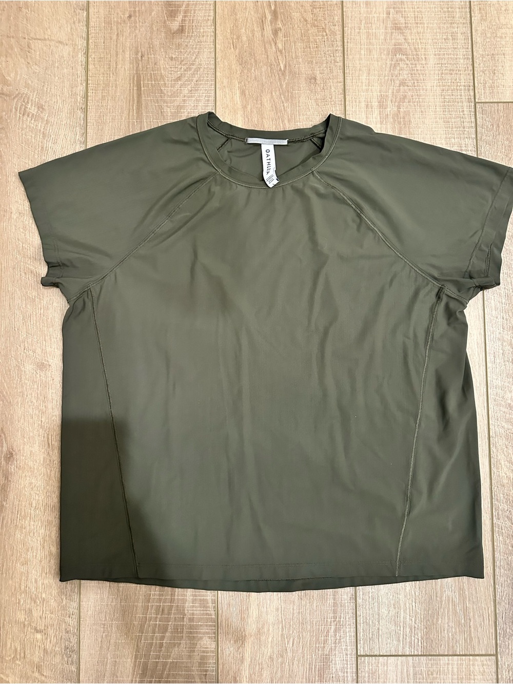 Athleta Olive Green Short-Sleeve Crew Tee